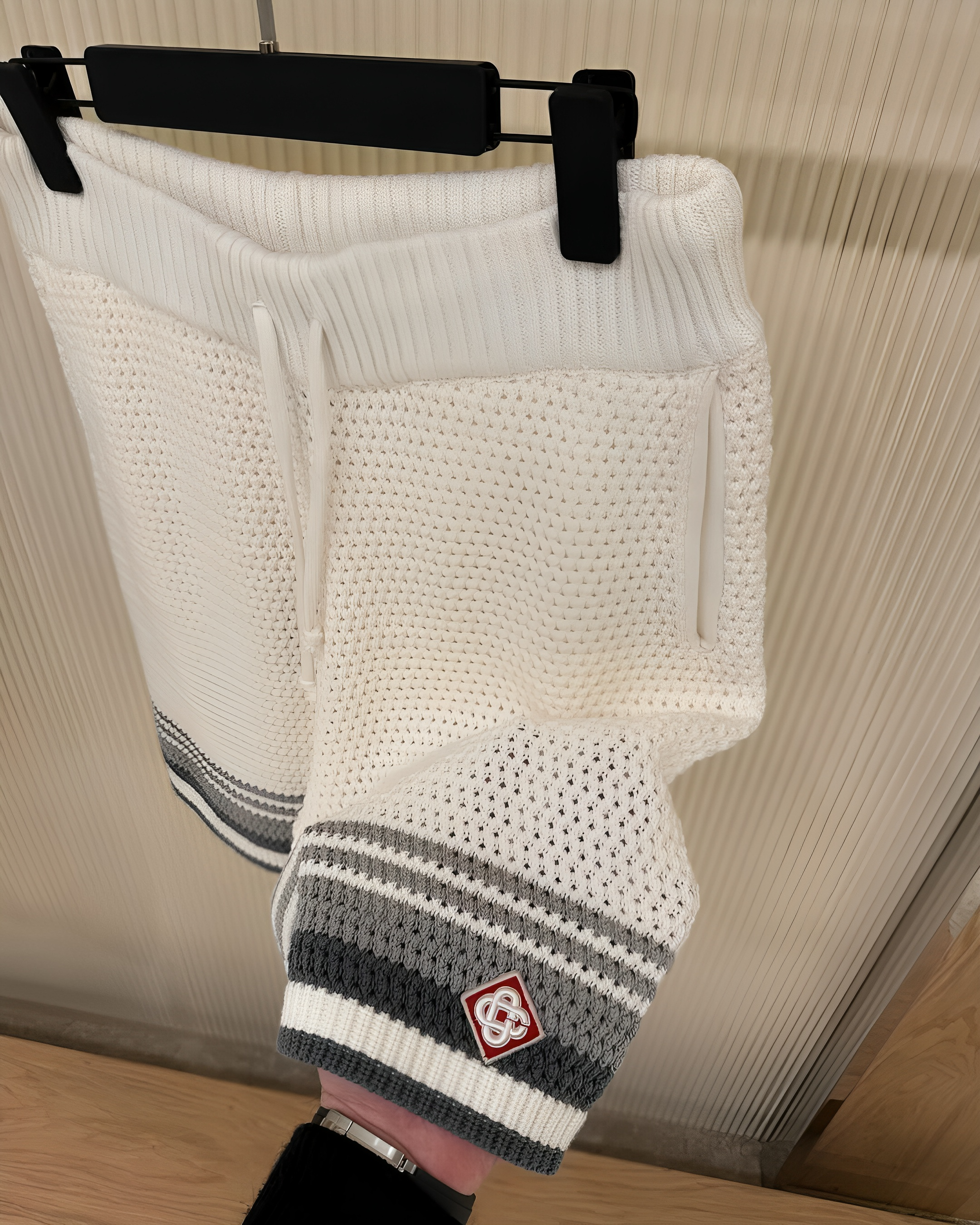 CASABLANCA TENNIS CLUB GREY KNIT SUMMER SUIT