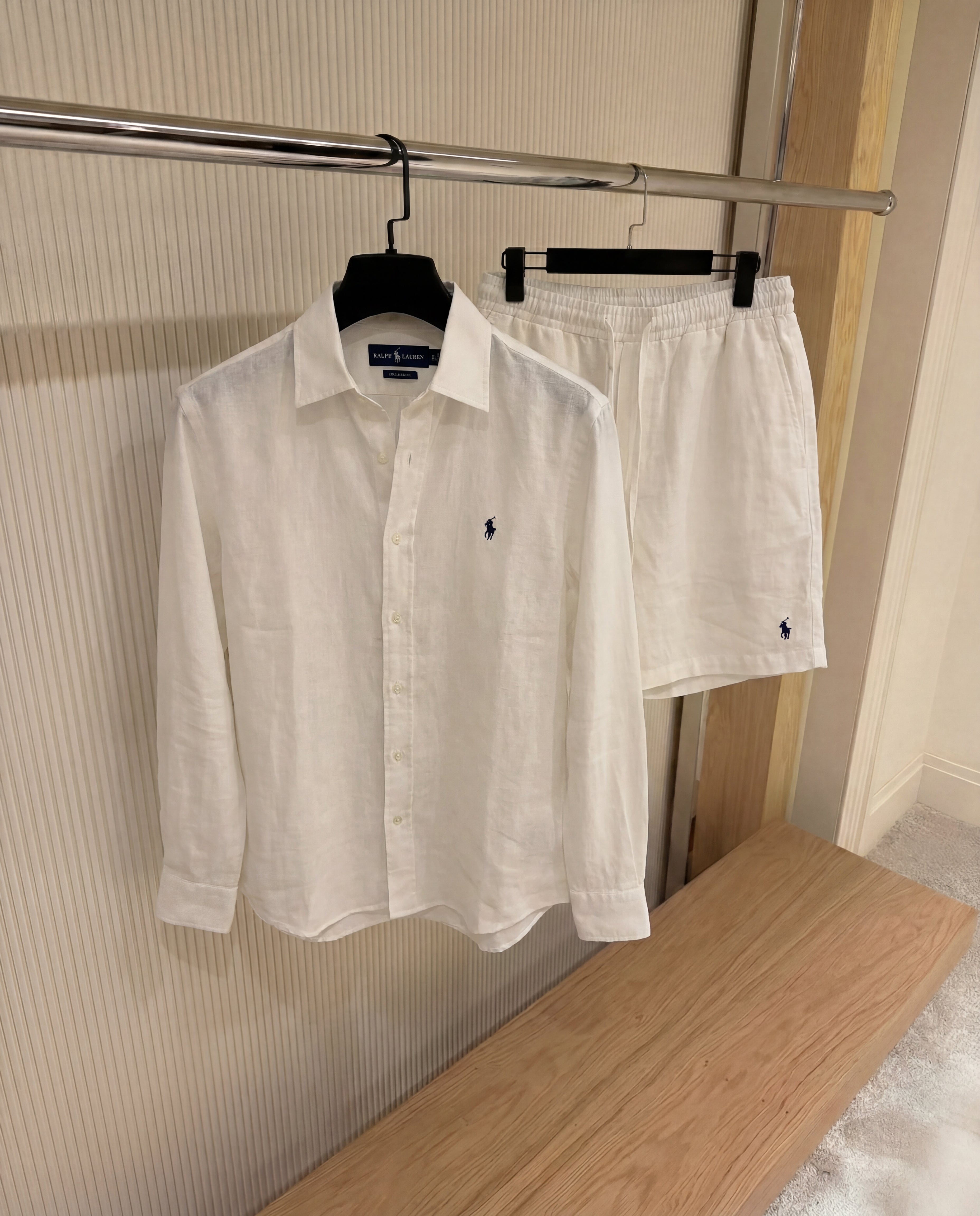 RALPH LAUREN WHITE 100% LINEN SUMMER SUIT (ORIGINAL QUALITY)