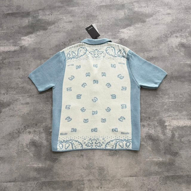 RHUDE BABY BLUE SHIRT (HK 1:1 2026 SS QUALITY)