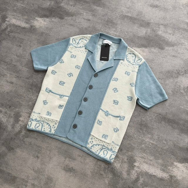 RHUDE BABY BLUE SHIRT (HK 1:1 2026 SS QUALITY)
