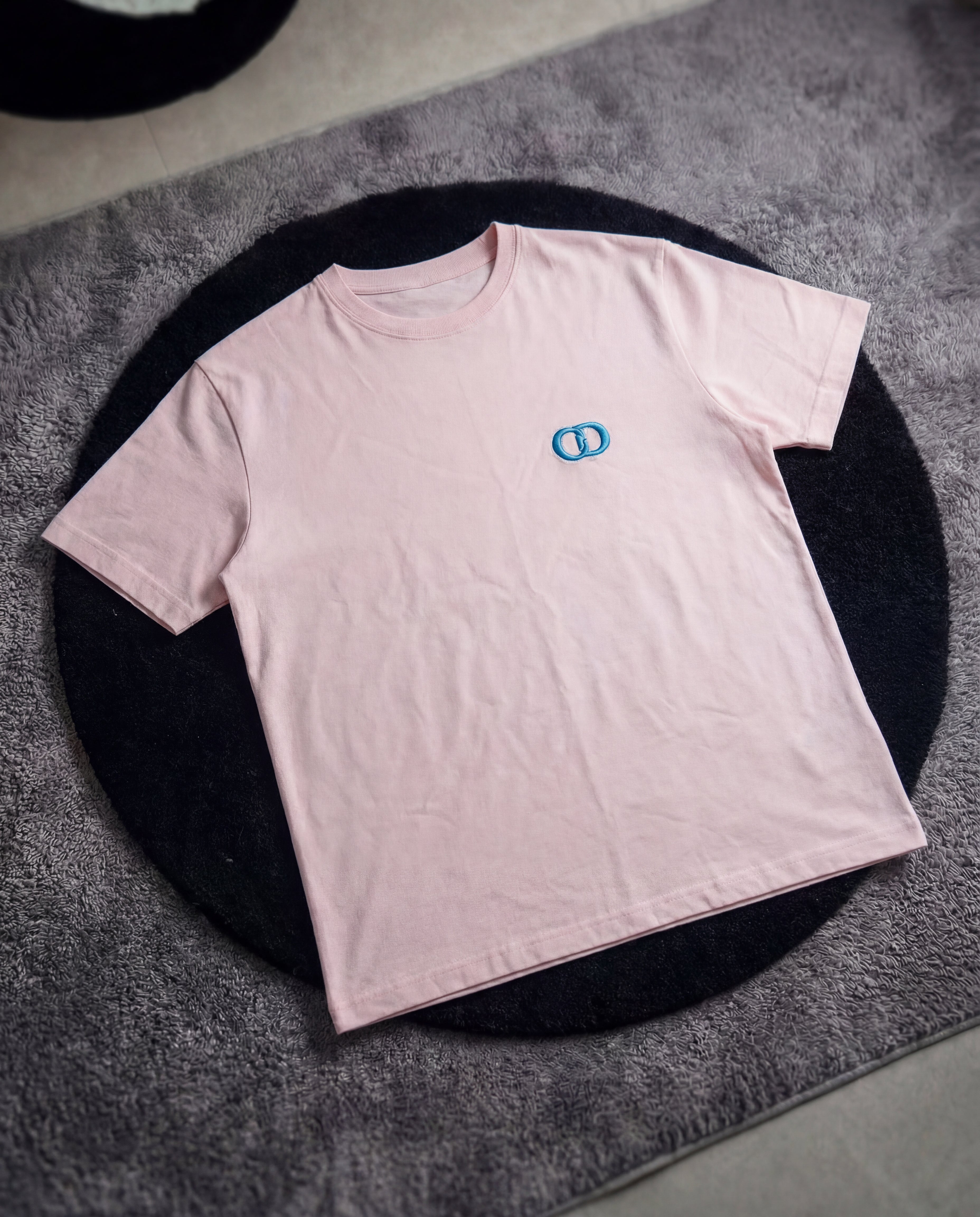 CHRISTIAN DIOR CD ICON LOGO T-SHIRT (BLACK/PINK/WHITE)