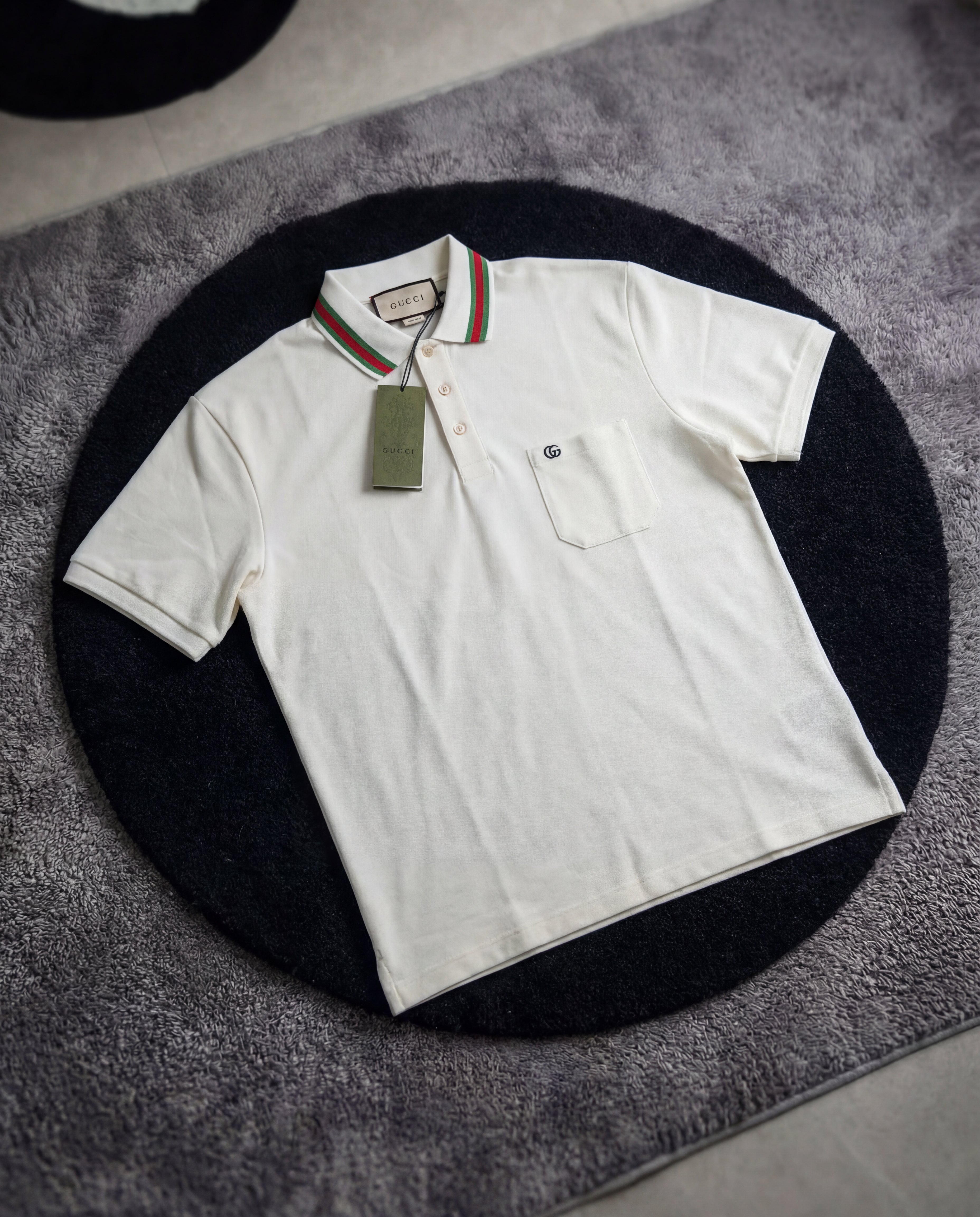 GUCCI WHITE POLO SS26
